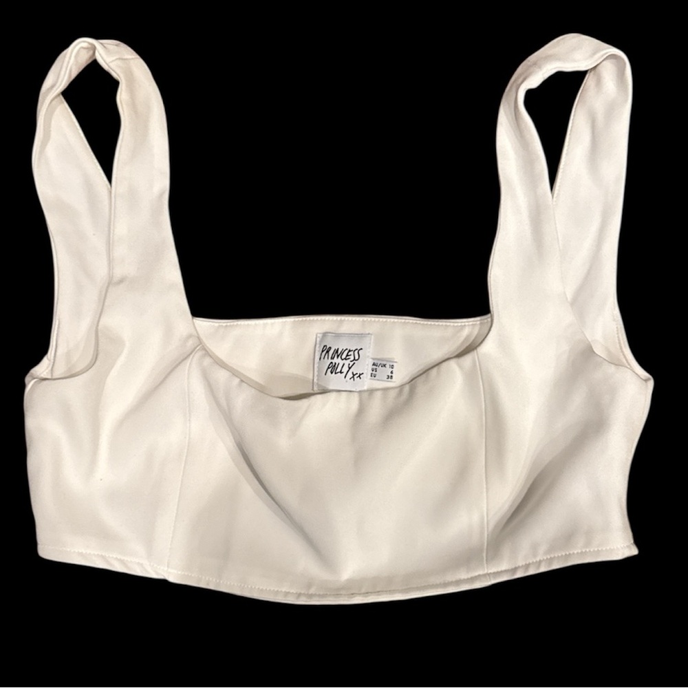 Princess Polly Cream Crop Top
